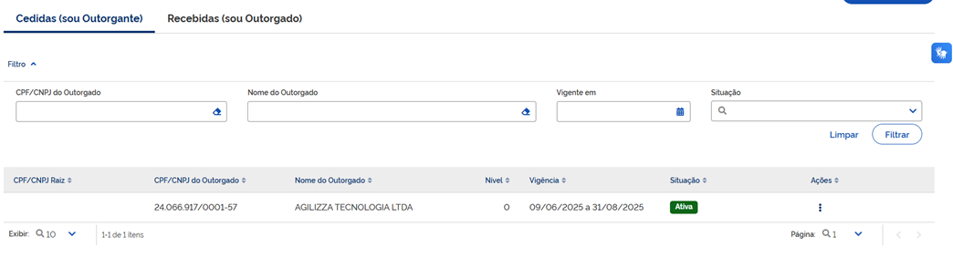 Opções de download do assinador